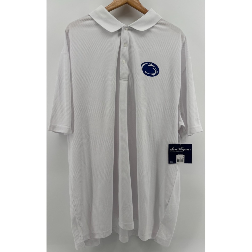 Penn State Nittany Lions Ben Hogan Polo Shirt Mens 3XL White Performance